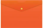 Конверт на кнопке Бюрократ -PK804A5NOR A5 непрозрачный пластик 0.18мм оранжевый