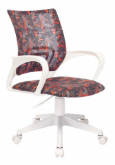 Кресло детское Бюрократ KD-W4 черный/красный красный кристалл крестов. пластик белый пластик белый