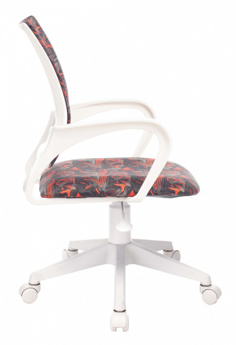 Кресло детское Бюрократ KD-W4 черный/красный красный кристалл крестов. пластик белый пластик белый