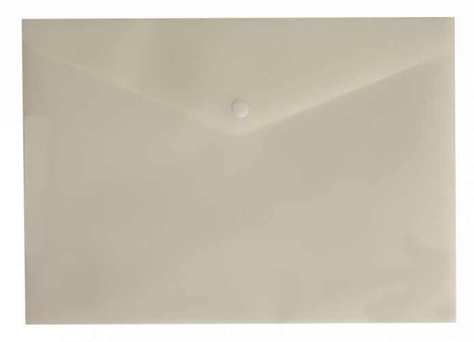 Конверт на кнопке Бюрократ DeLuxe DL801MILK/1 A4 пластик 0.18мм молочный