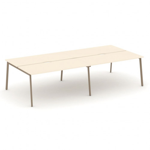 Estetica Рабочая станция на 4 места ES.D.RS-4.4-VP Сатин/Латте металл 3160*1500*750