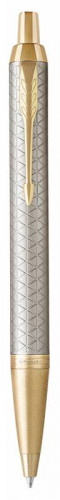 Ручка шариков. Parker IM Premium K323 (1931687) Grey GT M син. черн. подар.кор.