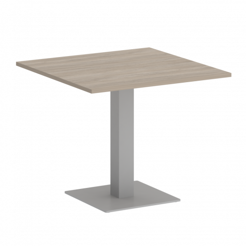 Home Office Стол квадратный VR.SP-5-90.2 Дуб аттик/Серый металл 900*900*753