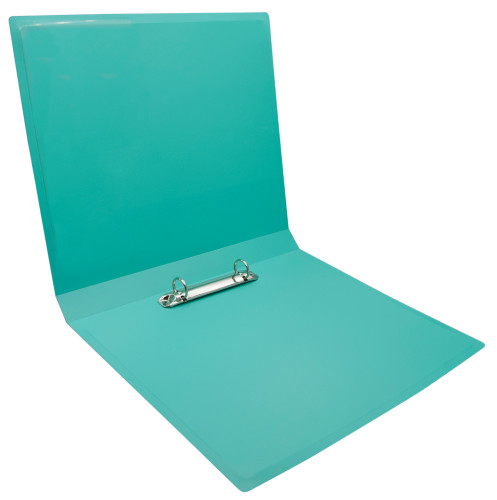 Папка на 2-х кольцах Бюрократ Pastel PAST0812/2RGRN A4 пластик 0.5мм кор.27мм торц.карм с бум. встав мятный