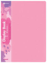 Папка с 40 прозр.вклад. Бюрократ Pastel PAST40PINK A4 пластик 0.5мм торц.карм с бум. встав розовый