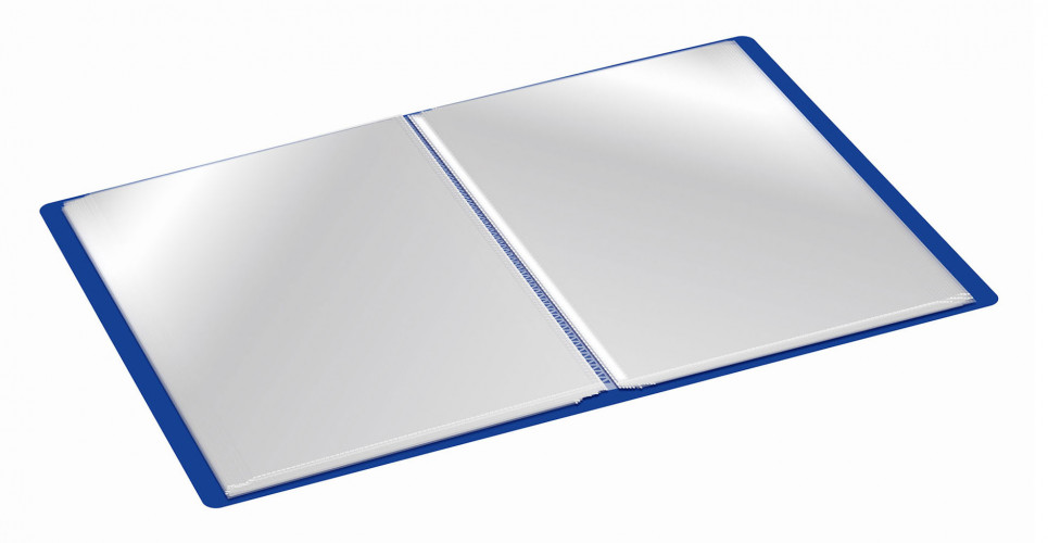 Папка с 80 прозр.вклад. Buro -ECB80BLUE A4 пластик 0.7мм синий