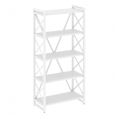 Loft Стеллаж на регулируемых опорах-5 полок VR.L-MST.O-5.8 Белый бриллиант/Белый металл 800*400*1650
