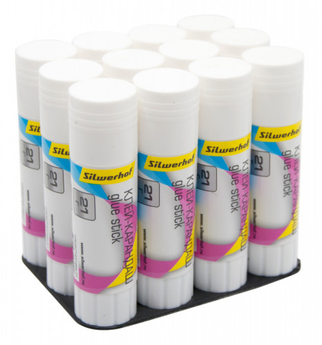 Клей-карандаш Silwerhof 431464-21 21гр ПВП термоусадочная упаковка