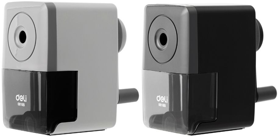 Точилка для карандашей механическая Deli E0616B 1 отверстие ассорти