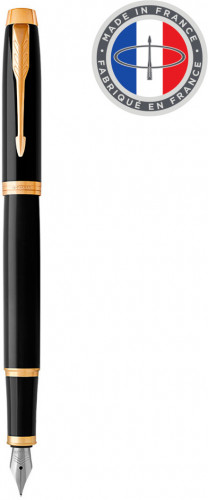 Ручка перьев. Parker IM Core F321 (CW1931645) Black GT F сталь нержавеющая подар.кор.