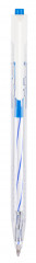 Ручка шариков. автоматическая Deli Arrow EQ24-BL прозрачный/белый d=0.7мм син. черн.