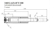Газлифт Бюрократ 340Gazlift 340/GAZLIFT/100 для офис.кресла 50мм