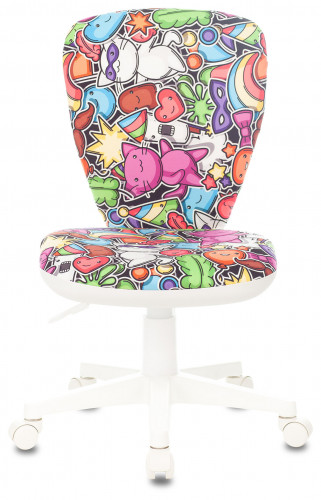 Кресло детское Бюрократ KD-W10 мультиколор маскарад крестов. пластик пластик белый