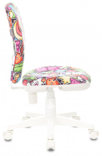 Кресло детское Бюрократ KD-W10 мультиколор маскарад крестов. пластик пластик белый