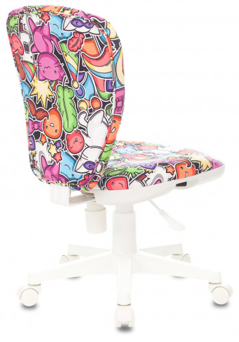 Кресло детское Бюрократ KD-W10 мультиколор маскарад крестов. пластик пластик белый