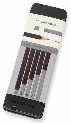 Набор карандашей ч/г Moleskine DRAWING SET EW7P05GPHA мет.кор. 5 кар.H/HB/2B/4B/6B
