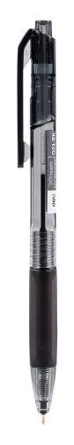 Ручка шариков. автоматическая Deli X-tream EQ21-BK черный/прозрачный d=0.7мм черн. черн. (1шт) резин. манжета