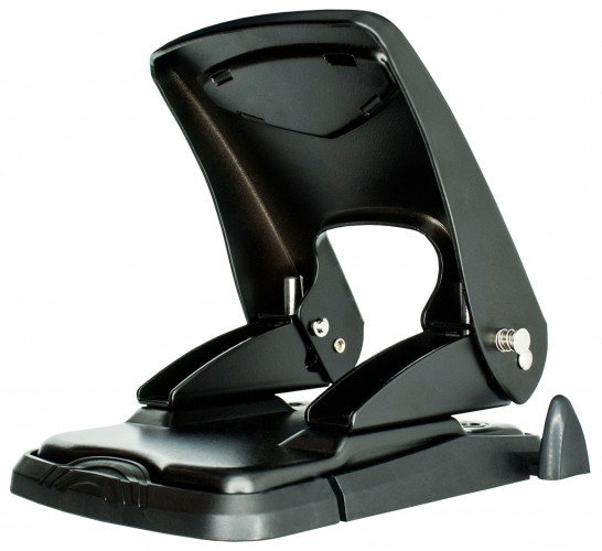 Дырокол Silwerhof Vis макс.:55лист. металл черный отв.:2 с линейкой