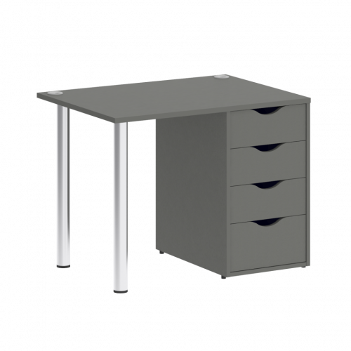 Home Office Стол письменный VR.SP-3-98.4 Металлик/Хром опоры 980*720*750