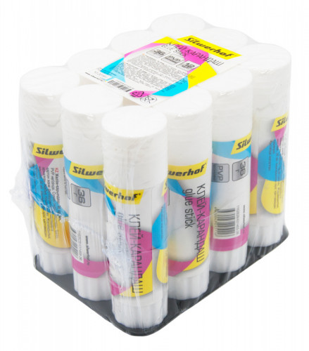Клей-карандаш Silwerhof 431465-36 36гр ПВП термоусадочная упаковка