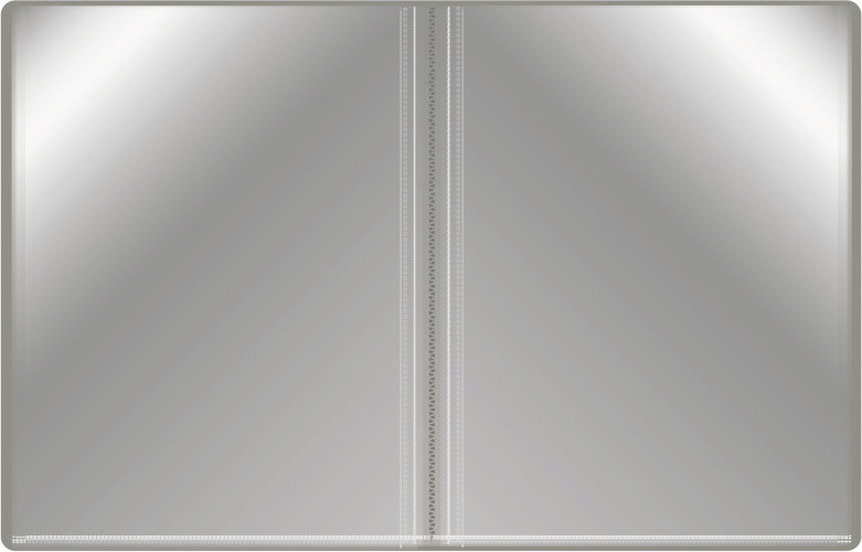 Папка с 30 прозр.вклад. Бюрократ -BPV30GREY A4 пластик 0.65мм торц.карм с бум. встав серый