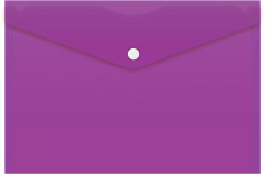Конверт на кнопке Бюрократ -PK804A5NVIO A5 непрозрачный пластик 0.18мм фиолетовый
