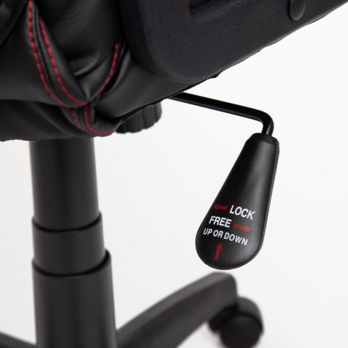 Кресло DRIVER, кож/зам/ткань, черный/красный, 36-6/08