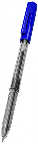 Набор ручек шариков. Deli Arrow EQ00930-P прозрачный/синий d=0.7мм син. черн. (12шт) синий