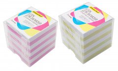 Блок для записей бумажный Silwerhof Эконом 701036 90x90x90мм 65г/м2 ассорти в подставке