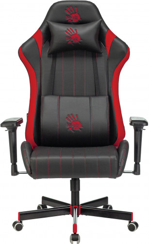 Кресло игровое A4Tech Bloody GC-990 черный/красный эко.кожа крестов. металл