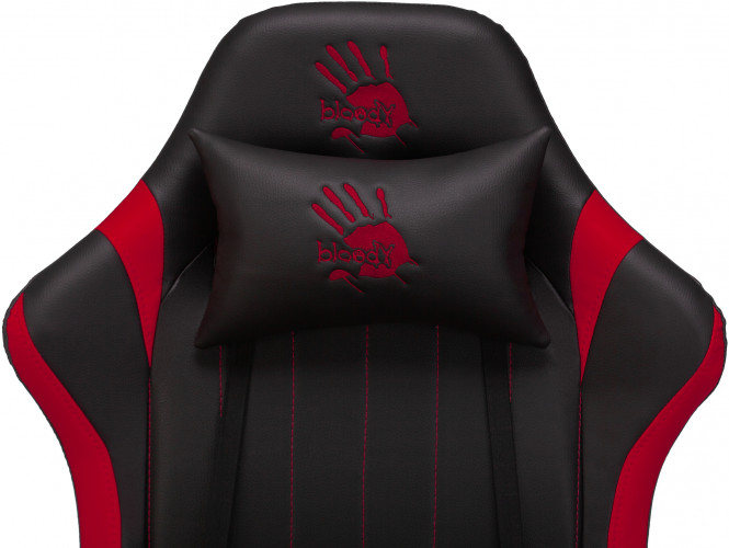 Кресло игровое A4Tech Bloody GC-990 черный/красный эко.кожа крестов. металл