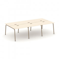 Estetica Рабочая станция на 6 мест ES.D.RS-6.1-LK Сатин/Латте металл 2940*1500*750