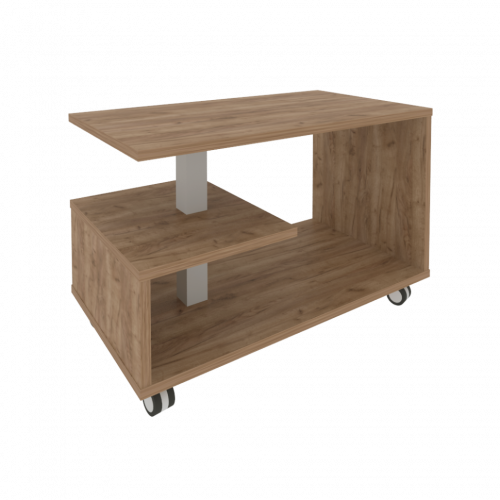 First Стол журнальный на колесах KSM-1 Дуб табак 900*500*580