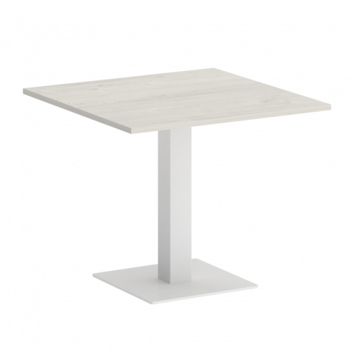 Home Office Стол квадратный VR.SP-5-90.2 Дуб наварра/Белый металл 900*900*750