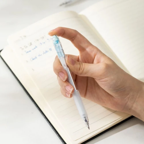 Ручка гелев. Deli Smoos EG057-BL син. черн. (12шт) линия 0.5мм