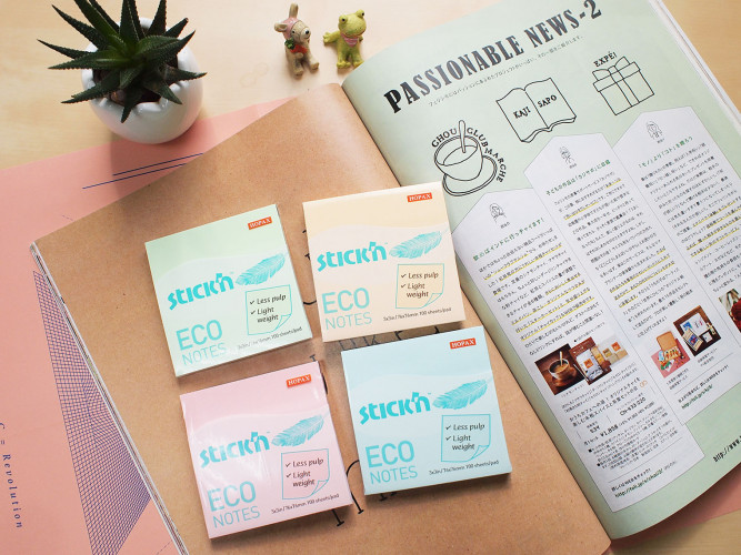 Блок самоклеящийся бумажный Stick`n ECO 21743 51x76мм 100лист. 60г/м2 пастель голубой