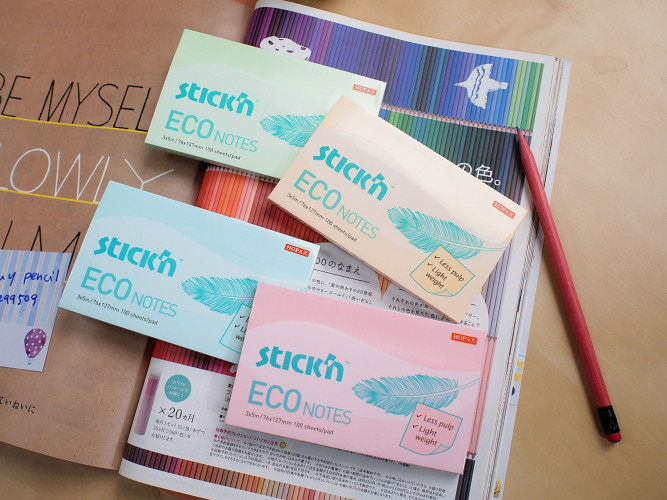 Блок самоклеящийся бумажный Stick`n ECO 21743 51x76мм 100лист. 60г/м2 пастель голубой