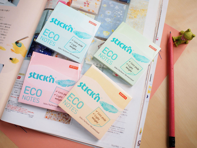 Блок самоклеящийся бумажный Stick`n ECO 21743 51x76мм 100лист. 60г/м2 пастель голубой