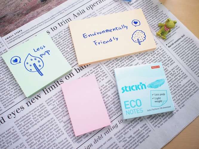 Блок самоклеящийся бумажный Stick`n ECO 21743 51x76мм 100лист. 60г/м2 пастель голубой