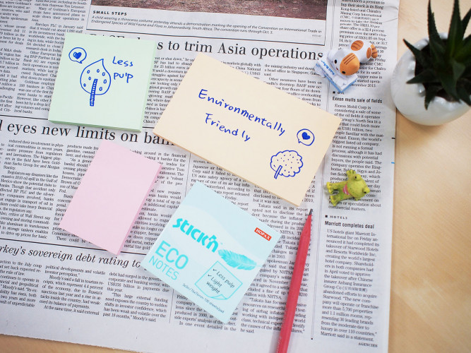 Блок самоклеящийся бумажный Stick`n ECO 21743 51x76мм 100лист. 60г/м2 пастель голубой