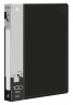 Папка с 100 прозр.вклад. Бюрократ -BPVN100BLCK A4 пластик 0.8мм торц.карм с бум. встав черный