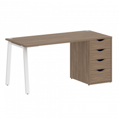 Home Office Стол письменный VR.SP-3-158.4.A Дуб аризона/Белый металл 1580*720*750
