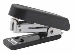 Степлер мини Silwerhof N10 (15листов) встроенный антистеплер черный 50скоб пластик закрытый коробка