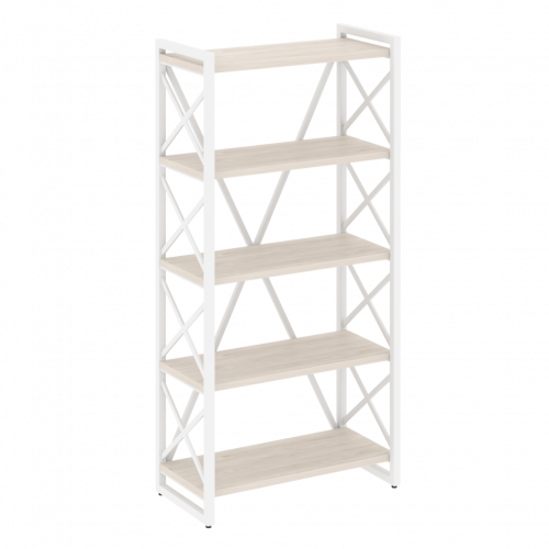 Loft Стеллаж на регулируемых опорах-5 полок VR.L-MST.O-5.8 Денвер светлый/Белый металл 800*400*1650