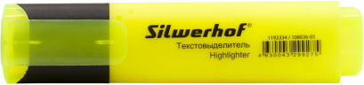 Текстовыделитель Silwerhof Blaze 108036-05 скошенный пиш. наконечник 1-5мм желтый картон