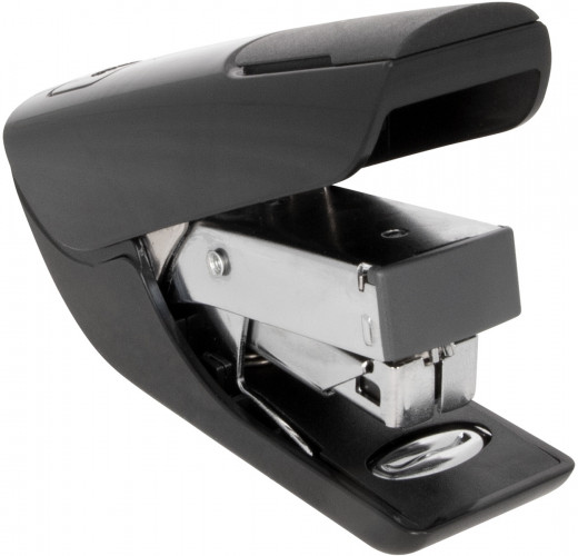 Степлер Kw-Trio 0556B-BLK Mini Air touch 24/6 26/6 (20листов) черный 50скоб пластик коробка