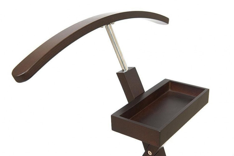 Вешалка CH-4268 дерево/хромированный металл, 47х37х110см, орех