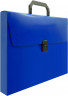Портфель Бюрократ -BPP01BLUE 1 отдел. A4 пластик 0.7мм синий