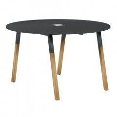 Стол FRST 1250 Черный графит/Черный графит-Бук 1250х1250х733 FORTA