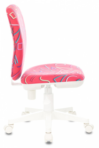 Кресло детское Бюрократ KD-W10 малиновый Sticks 05 крестов. пластик пластик белый